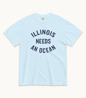 Illinois NEEDS AN OCEAN Tees (Ivory, Watermelon, Chambray)