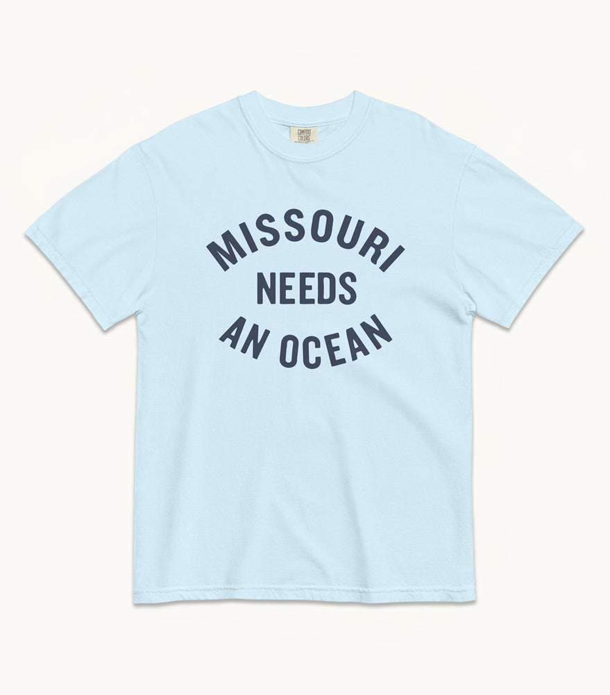 Missouri NEEDS AN OCEAN Tees (Chambray, Ivory, Watermelon)