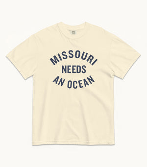 Missouri NEEDS AN OCEAN Tees (Chambray, Ivory, Watermelon)