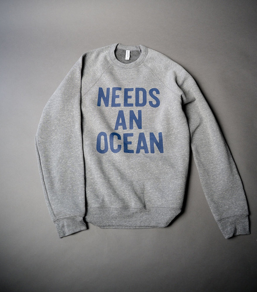 Stacked Grey Triblend Sweatshirt – NEEDS AN OCEAN