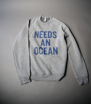 Stacked Grey Triblend Sweatshirt – NEEDS AN OCEAN