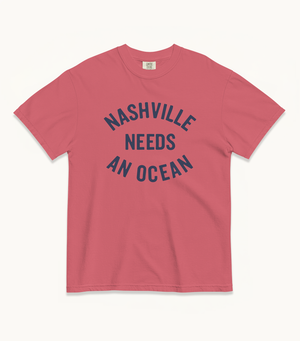 Nashville NEEDS AN OCEAN Tees (Ivory, Watermelon, Chambray)
