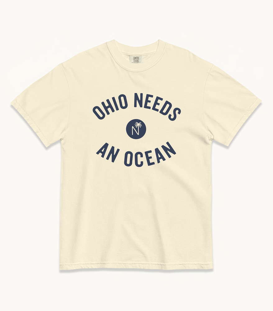 Ohio NEEDS AN OCEAN Tee (Chambray, Ivory, Watermelon)