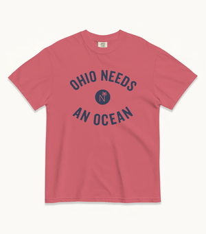 Ohio NEEDS AN OCEAN Tee (Chambray, Ivory, Watermelon)
