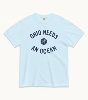 Ohio NEEDS AN OCEAN Tee (Chambray, Ivory, Watermelon)