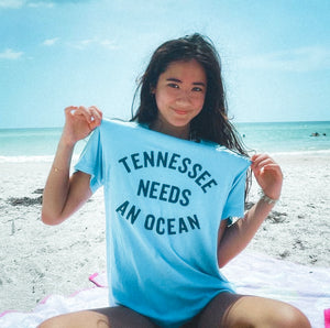 Tennessee NEEDS AN OCEAN Tee (Chambray, Ivory, Watermelon)