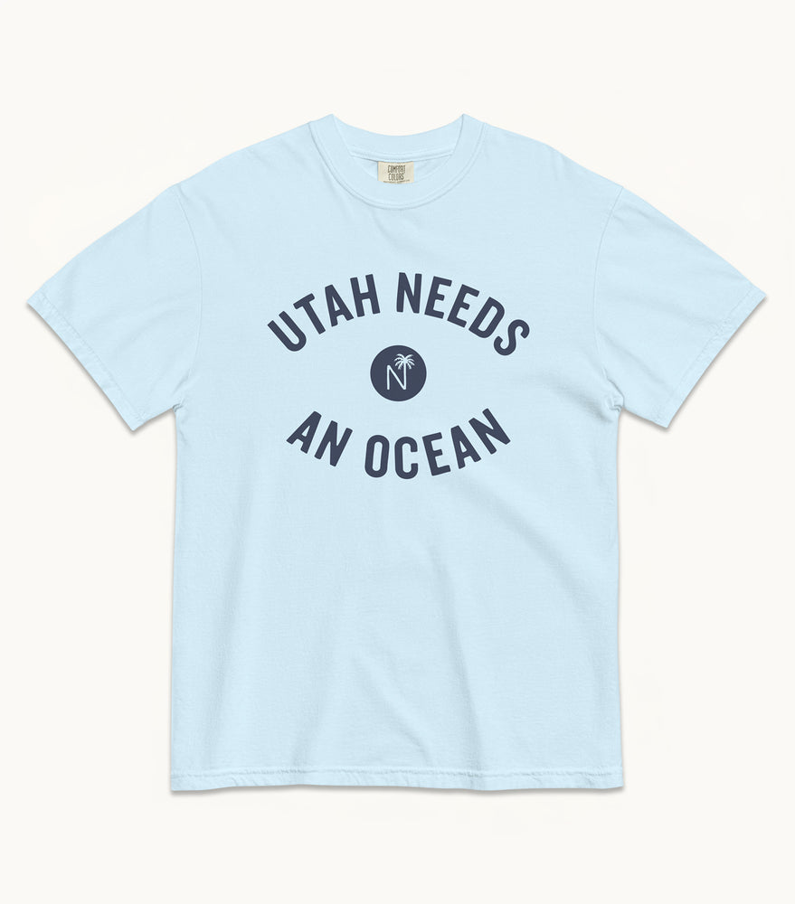 Utah NEEDS AN OCEAN Tees (Watermelon, Ivory, Chambray)