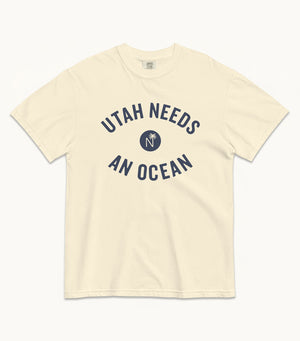 Utah NEEDS AN OCEAN Tees (Watermelon, Ivory, Chambray)