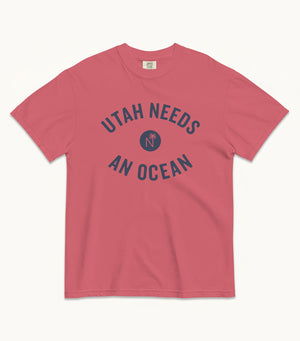 Utah NEEDS AN OCEAN Tees (Watermelon, Ivory, Chambray)